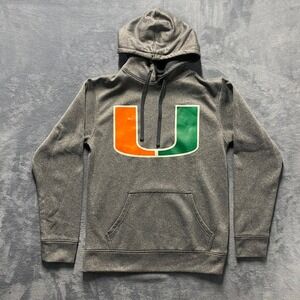 Miami Hurricanes Hoodie Mens Small Gray NCAA Sweatshirt Knights‎ Apparel